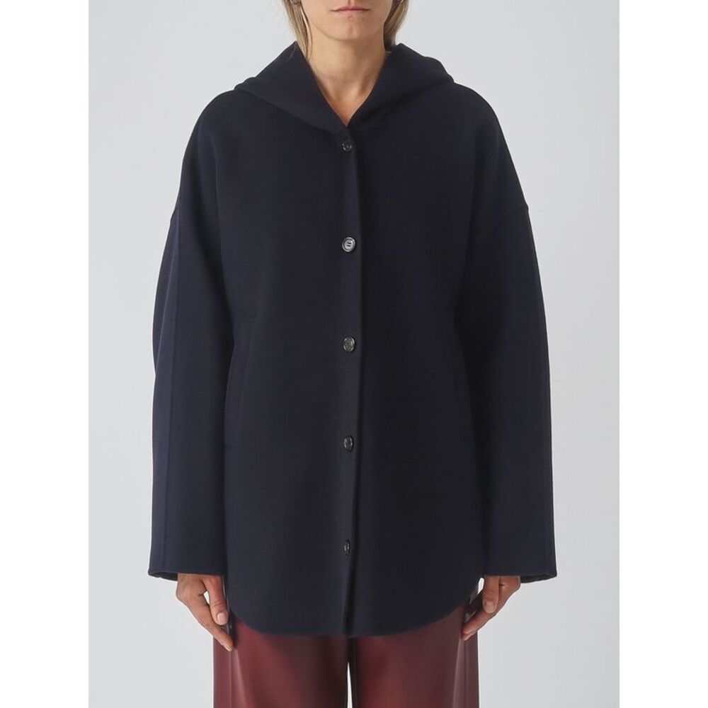'S Max Mara Women 'S Max Mara Single-Breasted Virgin Wool Hooded Coat